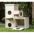 thumbnail image 1 of New Age Pet® ECOFLEX® Kitty Katio Cat House with 4 Cubes, 2 Shelf Indoor/Outdoor Tower, 1 of 10