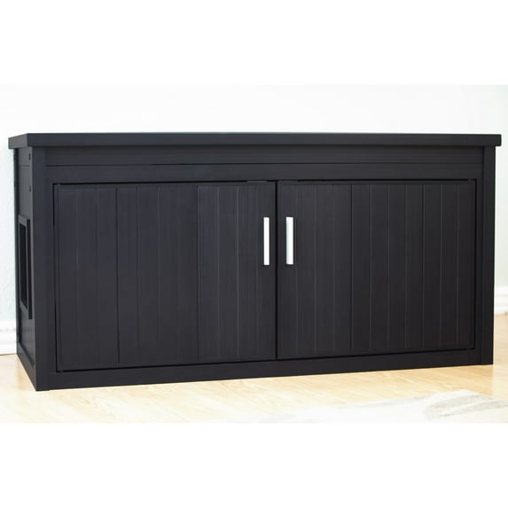 New Age Pet® ECOFLEX® Litter Loo® Bench - Durable Composite Cat Litter Box Enclosure, Moisture and Odor Resistant, Easy Assembly, Available in Espresso, Russet Brown, Antique White, Gray