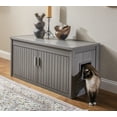 thumbnail image 1 of New Age Pet® ECOFLEX® Litter Loo® Bench - Durable Composite Cat Litter Box Enclosure, Moisture and Odor Resistant, Easy Assembly, Available in Espresso, Russet Brown, Antique White, Gray, 1 of 11