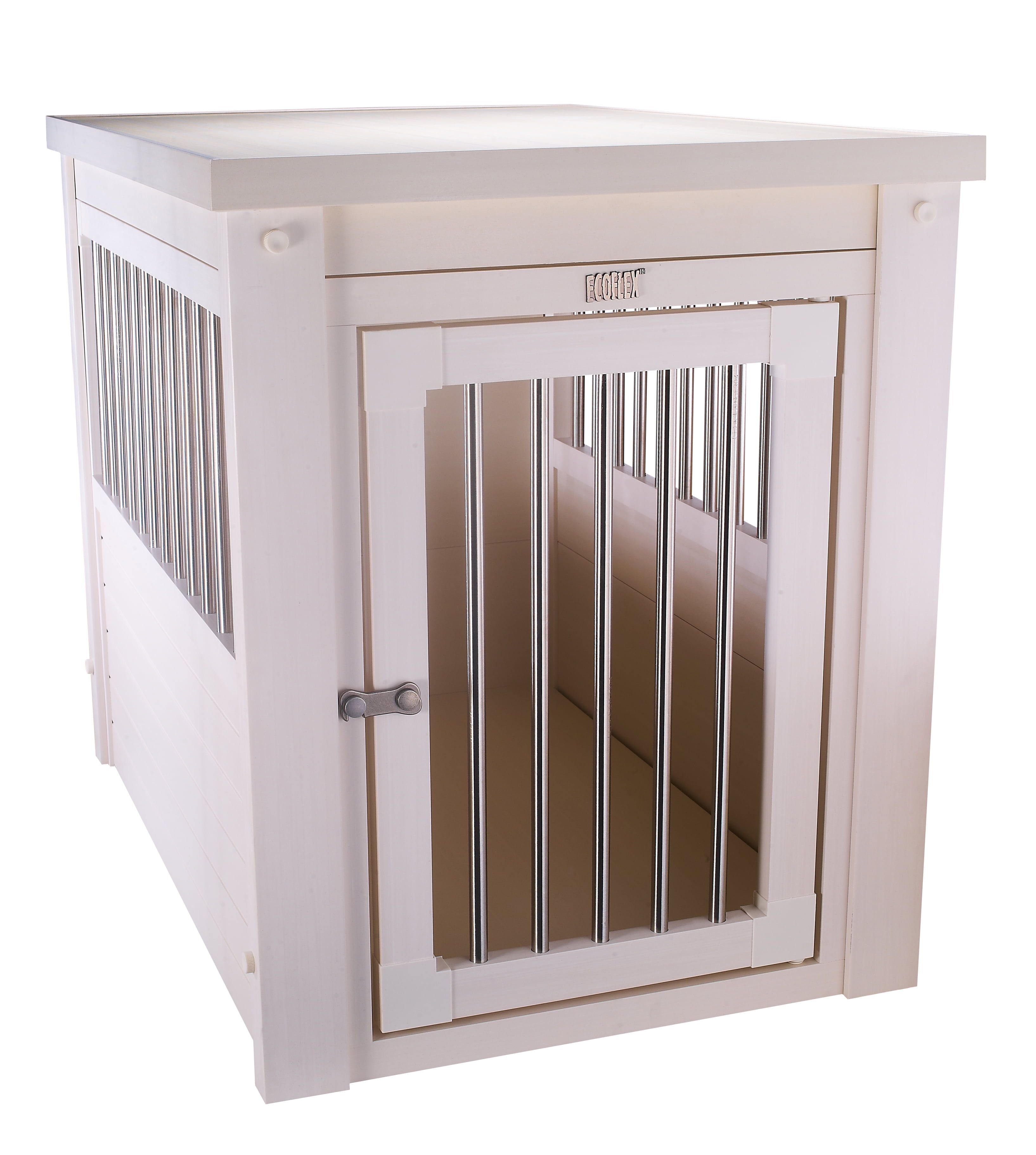Small Antique White ecoFLEX Pet Crate End Table