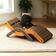 New Age Pet  Purr and Play Small Cat Lounge Scratcher, Compact Scratching Lounger