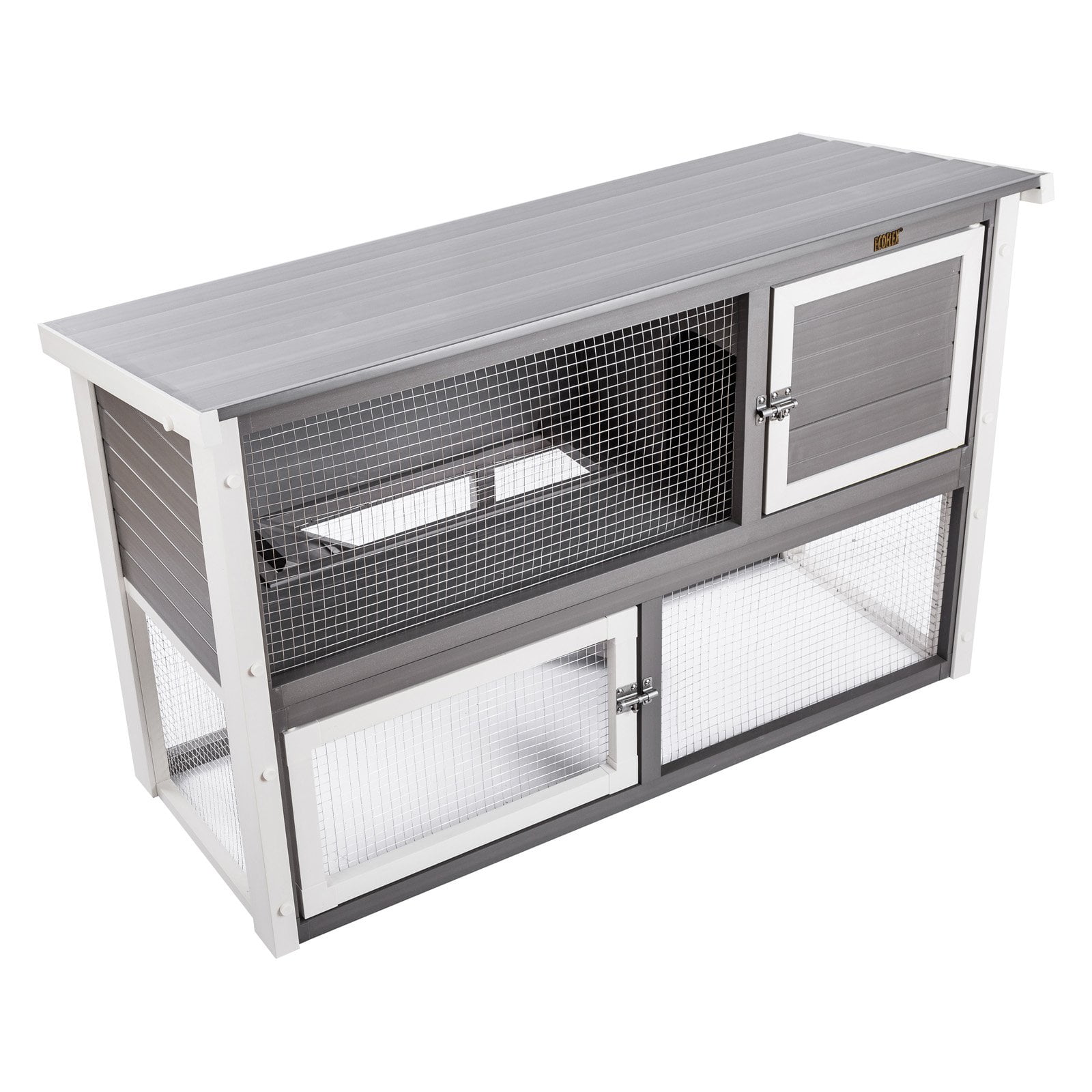 New Age Pet ecoFLEX Columbia Rabbit Hutch, Grey