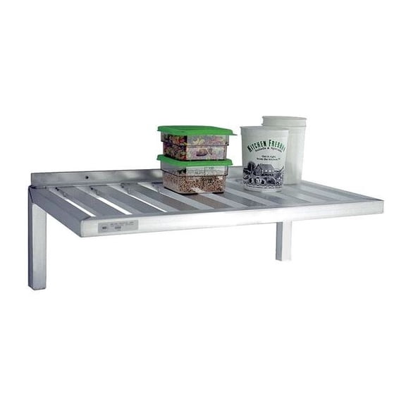 New Age Industrial Aluminum Wall Shelf, 20"D x 36"W x 13-1/2"H, Silver 1121