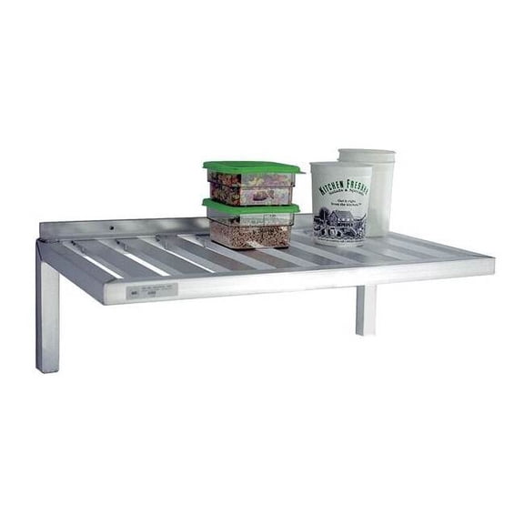 New Age Industrial Aluminum Wall Shelf, 24"D x 60"W x 13-1/2"H, Silver 1124