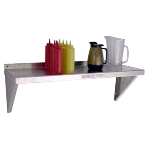 New Age Industrial Aluminum Wall Shelf, 12"D x 24"W x 13-1/4"H, Silver NS675