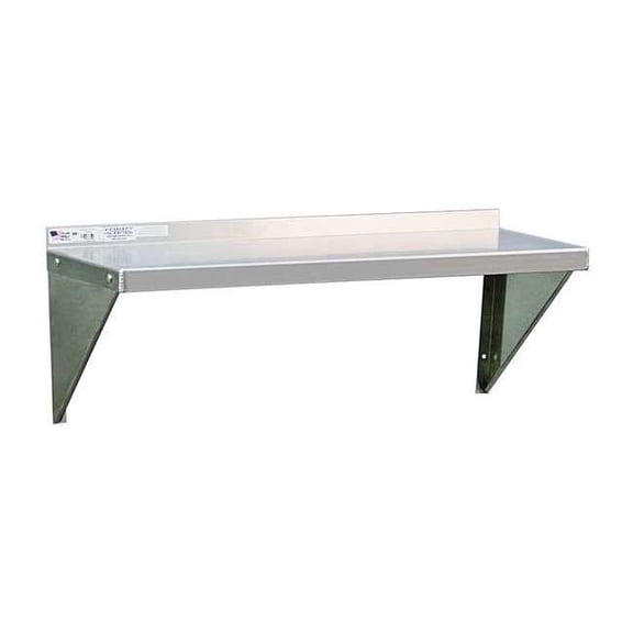 New Age Industrial Aluminum Wall Shelf, 12"D x 36"W x 13-1/4"H, Silver 1125