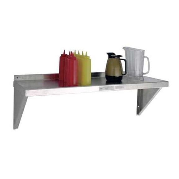 New Age Industrial Aluminum Wall Shelf, 12"D x 36"W x 13-1/4"H, Silver 1125A