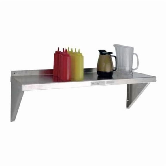 New Age Industrial Aluminum Wall Shelf, 18"D x 36"W x 13-1/4"H, Silver 92093