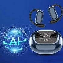New Ai Language Translator Earbuds Real Time Translation Earbuds with 144 Languages Supported, ANC Noise Cancelling, Bluetooth 5.4, Smart Touch Screen Housing (Blue)