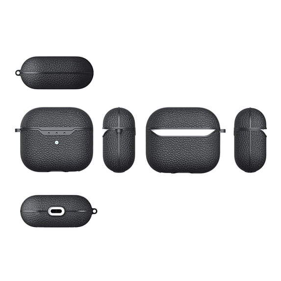 New AirPods (3rd Generation) Case, TECH CIRCLE Portable Lightweight Case with Metal Clasp, Scratch Resistant Nice Fashion Carrying Case for Apple AirPods (3rd Generation) 2021 Release (Black)