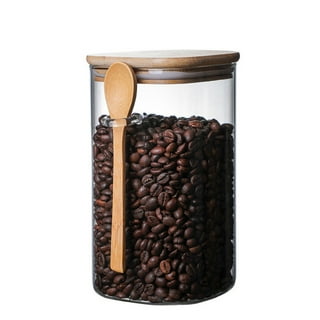 Coffee Jar Airtight 500G Beans,1.8L Beans Container,Vacuum Coffee Box with  Spoon Jar for Coffee ,Tea,Cocoa