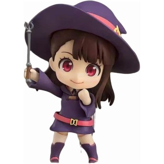 New Akko Cagalli Figure Cute Movable Akko Cagalli Replacement Face Figurine 10cm/3.9inch Handmade PVC Statues Collectible Souvenirs Anime Gifts