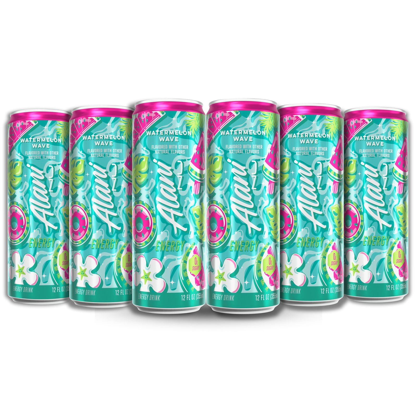 アミンヴイ・aminV Enjoy Alani Nu Watermelon Wave Energy Drink with 200mg caffeine, B