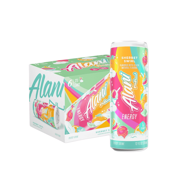 Alani Sherbet Swirl Energy Drink 12 ounce 6 Pack