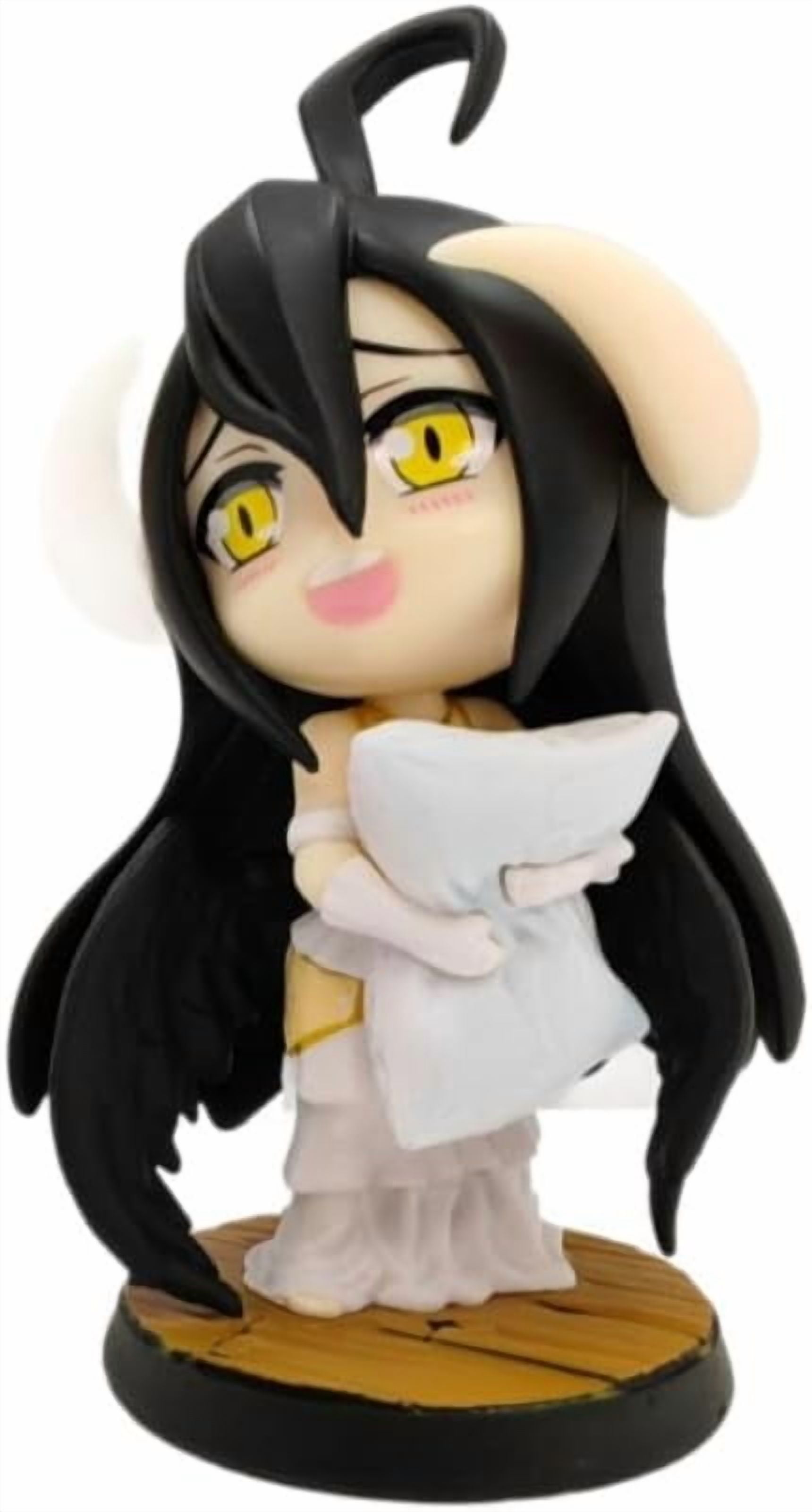 New Albedo Figure, Holding A Pillow Q Version Albedo Action Figures 12cm/4.7inch PVC Handmade Anime Character Statue Model Decoration Gifts