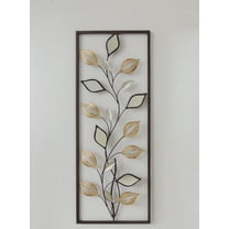 New All American Collection Modern Chic Aluminum/ Metal Wall Decor with Frame 12"x30"