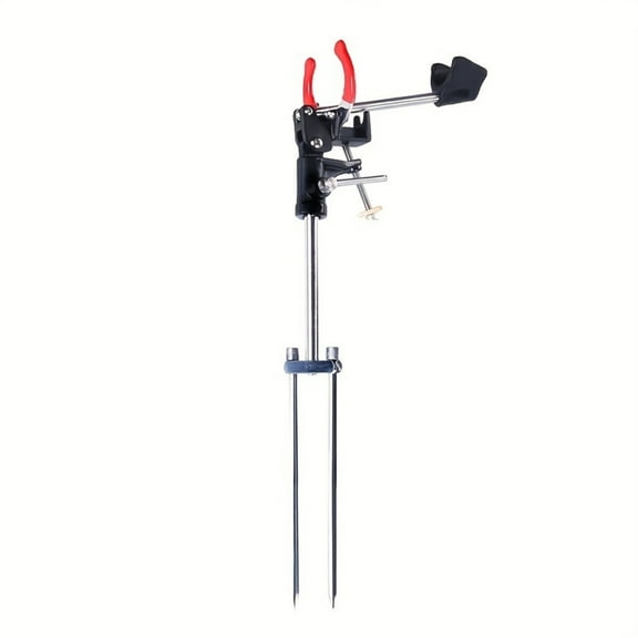 New All-Metal Automatic Clamping Fishing Rod Holder Stand - Universal Swivel Mount for Sea and Hand Rods