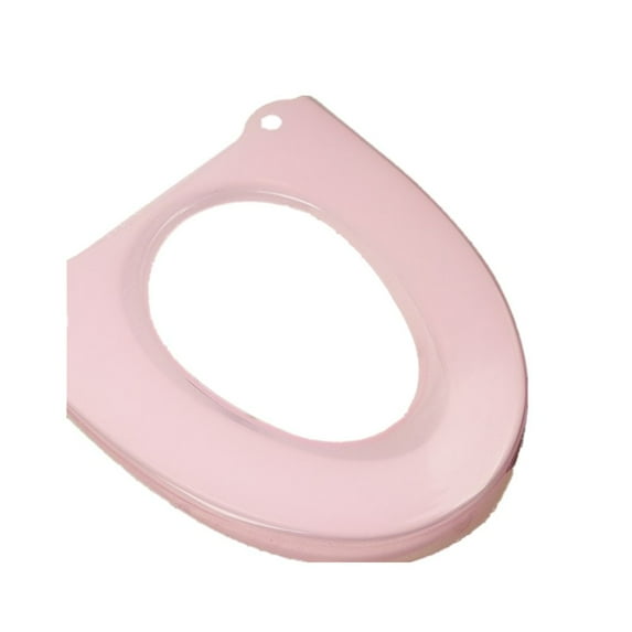 New All seasons universal Bathroom Accessories Pure Color Toilet Seat Cover O-shape Closes tool Mat Pad Bidet Cover PINK