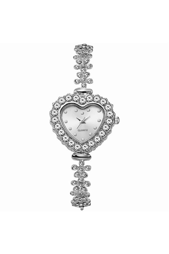 New Alloy Diamond Watch Fashion Special-Interest Women's Quartz Watch Women's Heart-Shaped Bracelet Watch