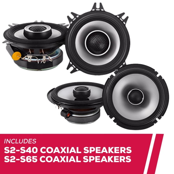 New Alpine 2-Way S2-S40 4" Coaxial Speakers and S2-S65 6.5" Coaxial Speakers