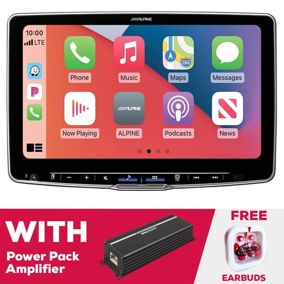 New Alpine Halo11 ILX-F511 11 Inch Multimedia w/ Alpine KTP-445A Amplifier