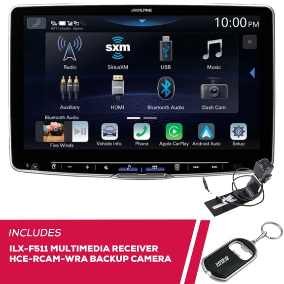 New Alpine Halo11 ILX-F511 11" Multimedia and HCE-RCAM-WRA Backup Camera