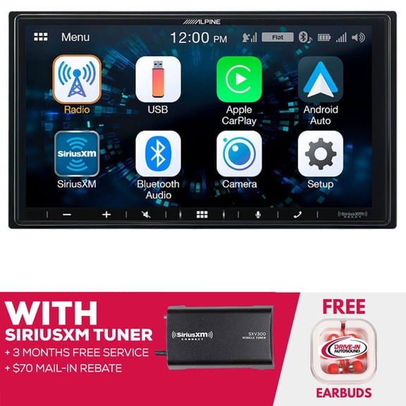 New Alpine ILX-407 7 Inch Double DIN Digital Media With Satellite Tuner