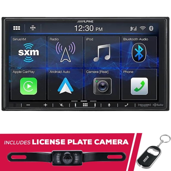 New Alpine ILX-407 7" Shallow-Chassis Multimedia & License Plate Camera