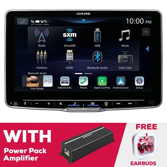 New Alpine ILX-F509 9" Digital Multimedia with Alpine KTP-445A Amplifier