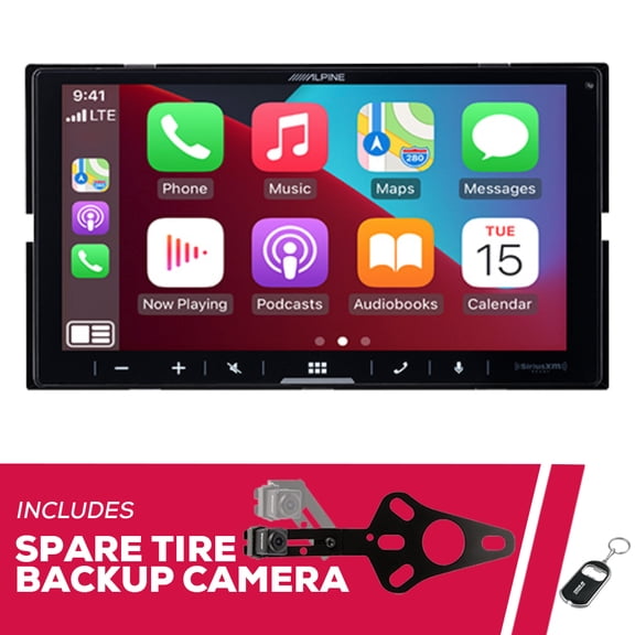 New Alpine ILX-W670-S 7" Multimedia Receiver with HCE-RCAM-WRA Spare Tire Backup Cam