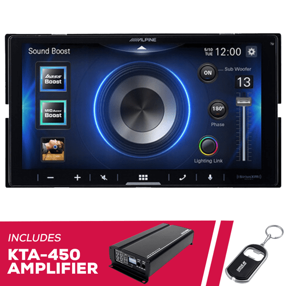 New Alpine ILX-W770 6.75" Shallow-Chassis Multimedia and KTA-450 Amplifier