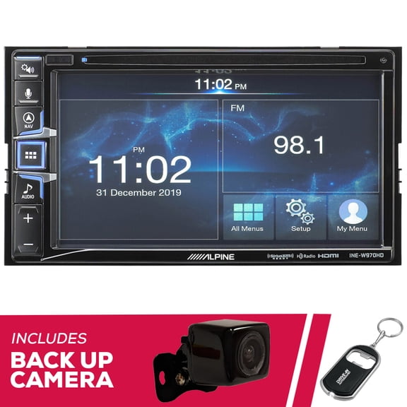 New Alpine INE-W970HD 6.5" Navigation DVD/CD w/ Bluetooth & Back-Up Camera