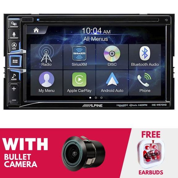 New Alpine INE-W970HD 6.5" Navigation w/ Bluetooth & Backup Bullet Camera