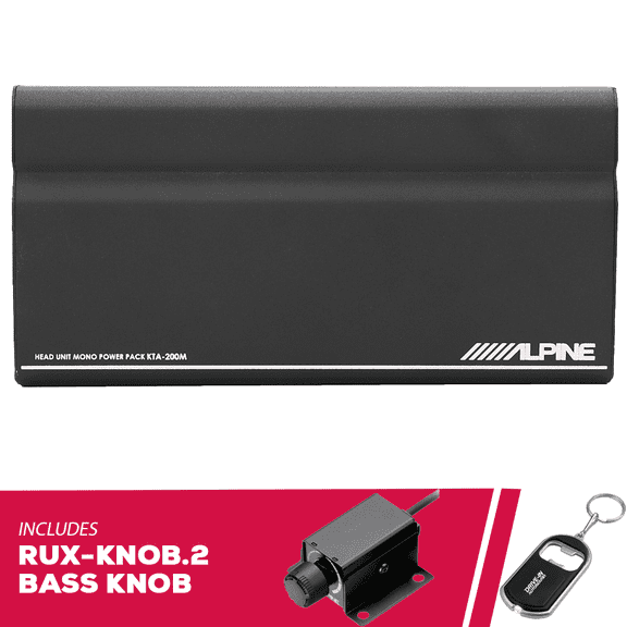 New Alpine KTA-200M Mono 400-Watt DDP Power Pack Amplifier w/ PowerStack & Bass Knob