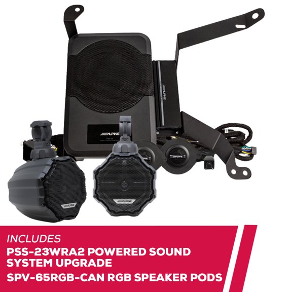 New Alpine PSS-23WRA2 Powered Sound System Upgrade w/ SPV-65RGB-CAN RGB Speaker Pods