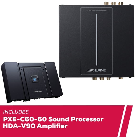 New Alpine PXE-C60-60 6-Channel Sound Processor with HDA-V90 5-Channel Amplifier
