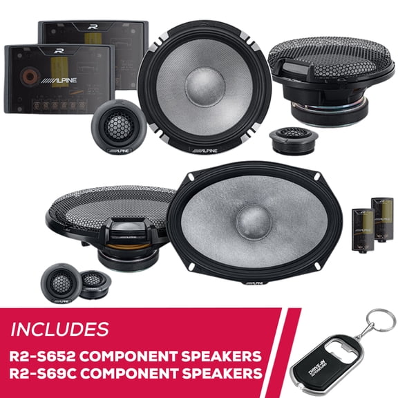 New Alpine R-Series R2-S652 6.5" Component Speakers, R2-S69C 6x9" Component Speakers