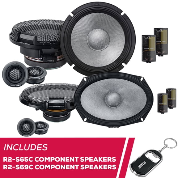 New Alpine R-Series R2-S65C 6.5" Component Speakers, R2-S69C 6x9" Component Speakers