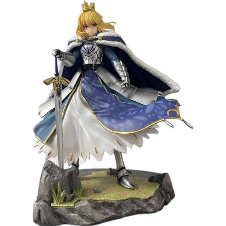New Altria Figure, Crown Standing Altria Pendragon Anime Figures 26cm/10.2inch PVC Character Figurine Cosplay Model Handicrafts for Anime Fans Gift