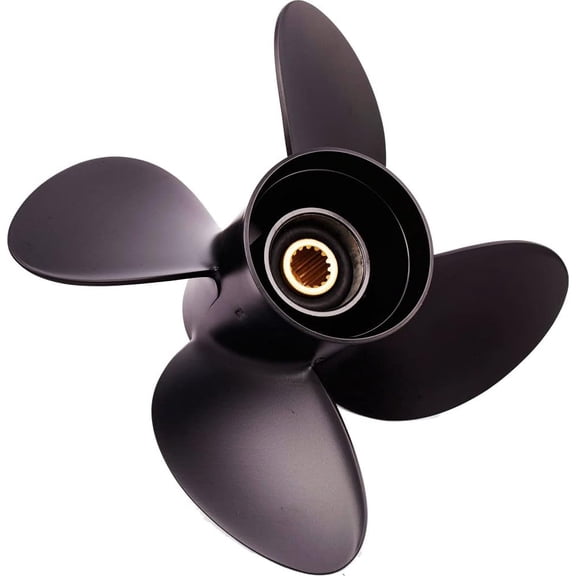 New Aluminium Propeller Compatible With Suzuki Df70A 15 Spline 70 2009-2021 By 3413-138-17 5033323 58100-90J00-019 61026 778739 Diameter 13.75" x 17" Pitch x 15-Spline 4 Blades RH Amita 4 Offshore