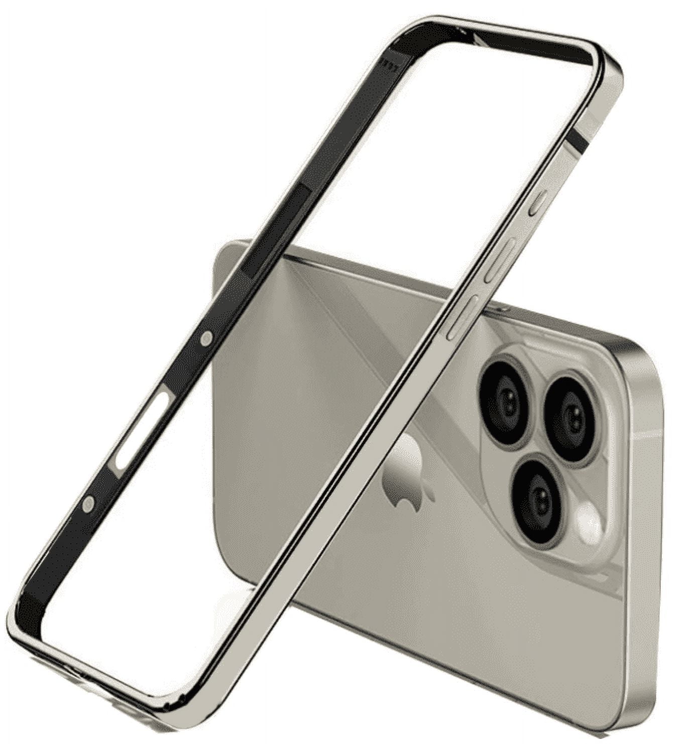 Aluminum Metal Bumper Case for iPhone16 Pro, Slim Hard Cover with ...