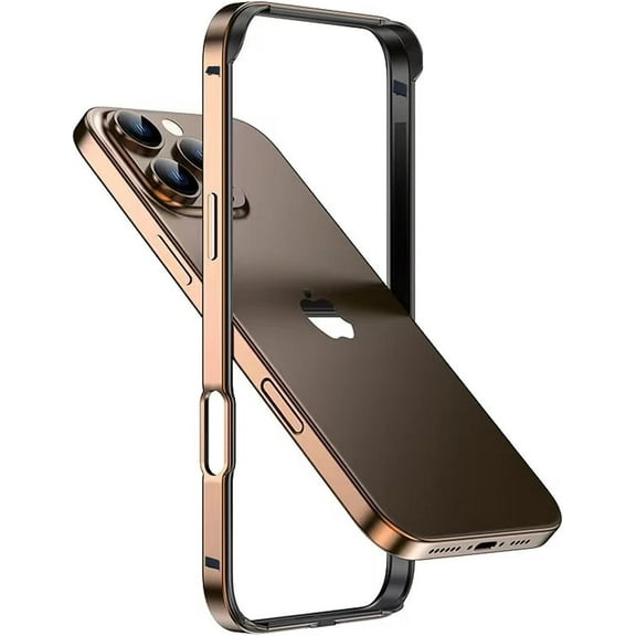 AOPNN Aluminum Metal Frame Hard Case Cover with Soft Inner Bumper for iPhone 16 Pro Max