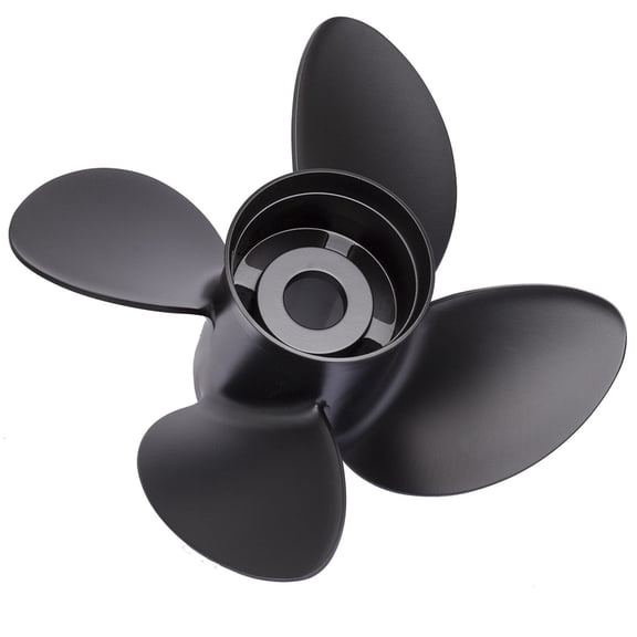 Aluminum 4-Blade Propeller 14.5 x 17 Compatible with 1977-2021 Suzuki DF150 DF200 DF250 75-350HP 15 Spline Large Gearcase Thru-Hub Rubex 4 9513-145-17 E E-TEC 90-300HP Honda BF150