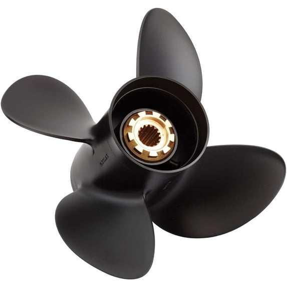 4-Blade Propeller Compatible with 2004-2026 Mercury Optimax 75 90 115 125HP Pro XS 115HP Sea Pro 75HP 15-Spline Aluminum 13" x 15 Pitch RH Outboard 48-8M8026580 60HP
