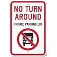 thumbnail image 1 of New Street Sign Warning Plaque Wall Decor Private Drive No Turn Arounds Stop U-Turns in Driveway Sign Courtyard Decoration Office Sign Outdoor & Indoor Safety Aluminum Sign Inch, 1 of 1