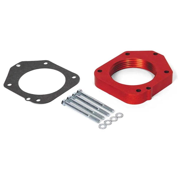 Throttle Body Spacer Compatible with 2005-2006 Toyota Tundra Base SR5 Sequoia SR5 4.7L 2UZ-FE V8 282HP Anodized Red 1-Inch PowerAid Helix Bore CARB EO# D-609 A86510607