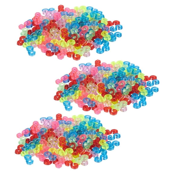 New Amazing Loom Bands Pack of 375 Colorful S-Clips