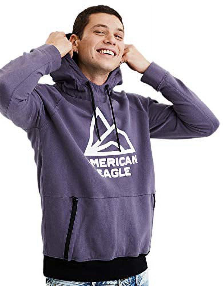 New American Eagle Mens 9959500 Ultra Soft Graphic Pullover Hoodie Purple L Walmart