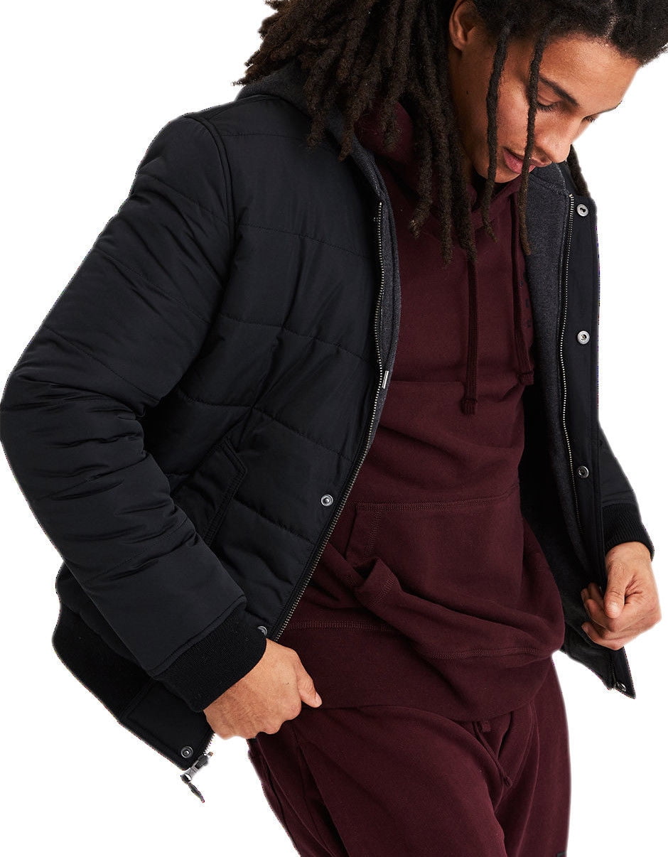 ジャケット・アウター Aside AE LAYERED HOODED BOMBER JACKET Aside AE LAYERED HOODED BOMBER JACKET Aside AE LAYERED HOODED