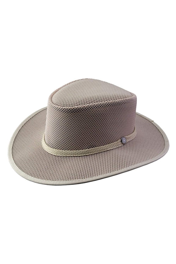New American Hat Makers Cabana Mesh Leather Hat